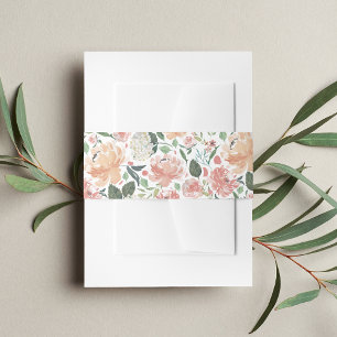 Midsummer Floral Patterned Invitation Belly Band