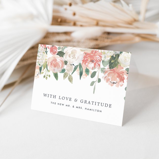 Midsummer Floral Personalised Thank You Card (Creator Uploaded)