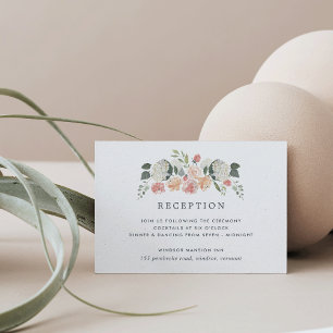 Midsummer Floral Reception Enclosure Card