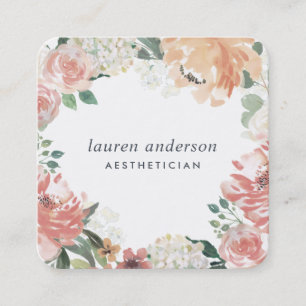 Midsummer Floral Square Business Card