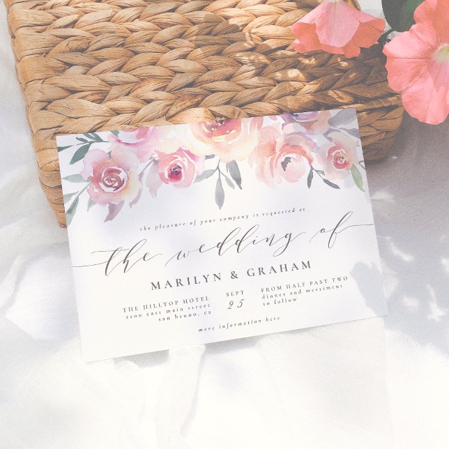 Midsummer Floral Wedding Invitation (Creator Uploaded)