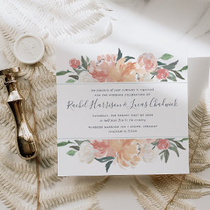 Midsummer Floral Wedding Invitation Square