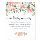 Midsummer Floral Wedding Memorial Sign