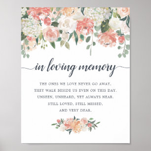 Midsummer Floral Wedding Memorial Sign