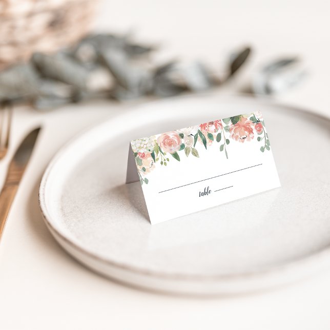 Midsummer Floral Wedding Place Card (Creator Uploaded)