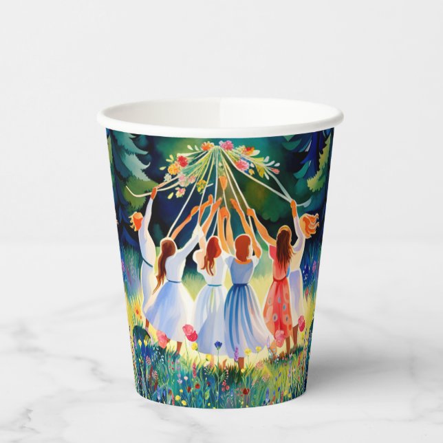 Midsummer Joy Paper Cups (Left)