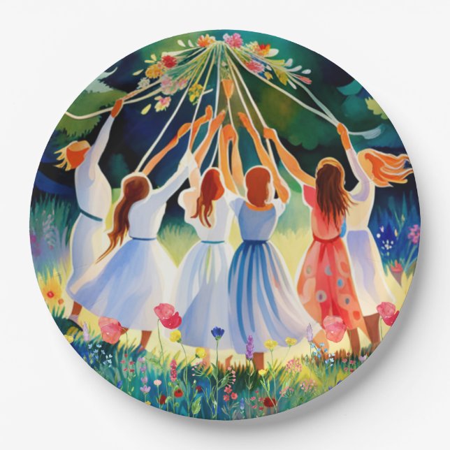 Midsummer Joy Paper Plate (Front)