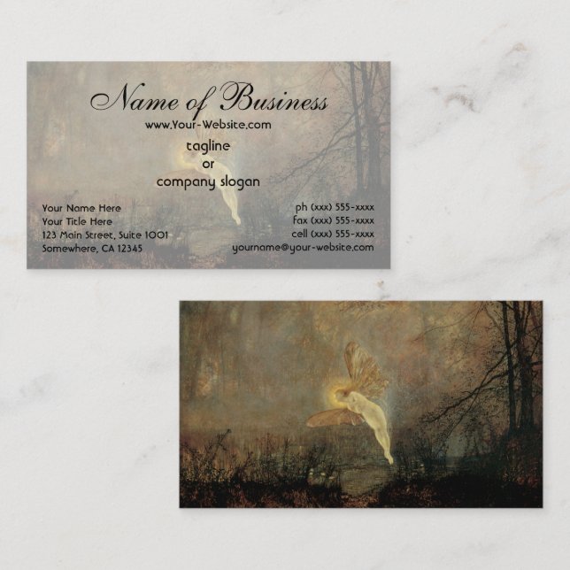 Midsummer Night by Atkinson Grimshaw Business Card (Front/Back)