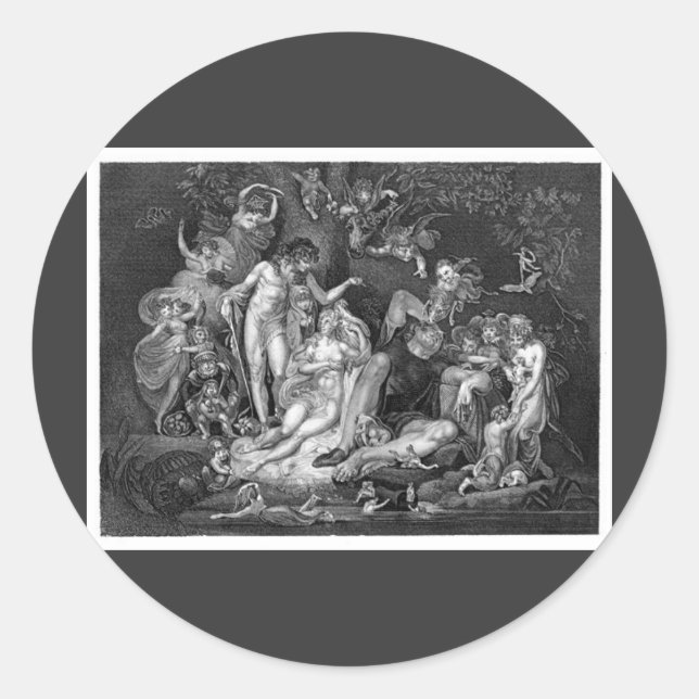 Midsummer Night's Dream Classic Round Sticker (Front)