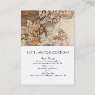 Midsummer Night's Dream Hotel Accommodation Cards