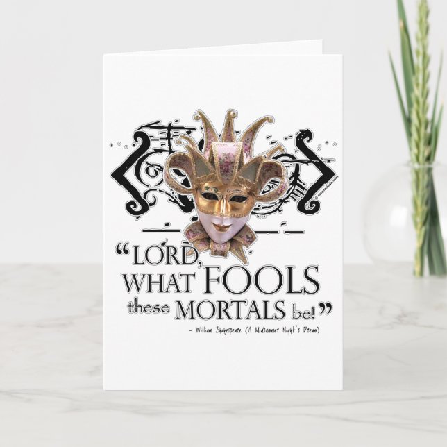 Midsummer Night's Dream Quote Card (Front)