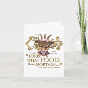 Midsummer Night's Dream Quote (Gold Version) Card