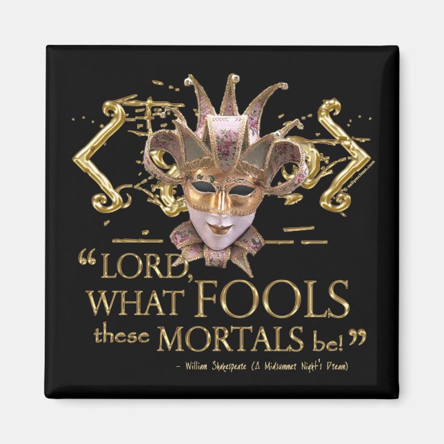 Midsummer Night's Dream Quote (Gold Version) Magnet (Front)