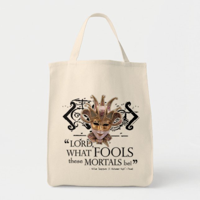 Midsummer Night's Dream Quote Tote Bag (Front)