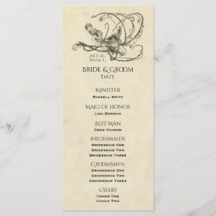 Midsummer Night's Dream Wedding Program