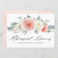 Midsummer Peach Pastel Floral Rehearsal Dinner