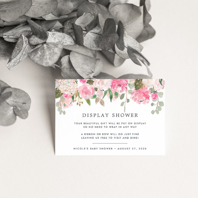 Midsummer Pink Floral Display Shower Card (Creator Uploaded)