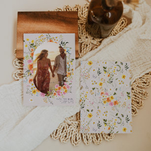 Midsummer Romantic Autumn Florals Photo Save The Date