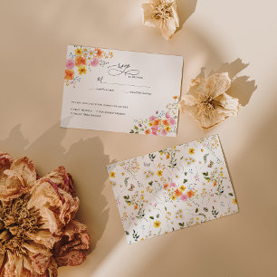 Midsummer   Romantic Autumn Florals Wedding RSVP