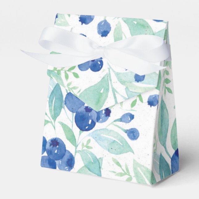 Midsummer Rustic Blueberry Berry Summer  Pattern Favour Box (Front Side)