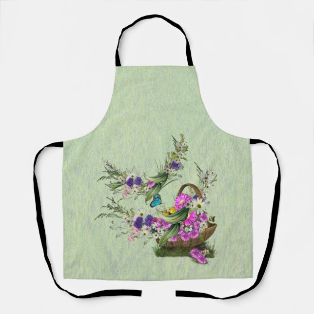 Midsummer Spring Flowers All-Over-Print Tank Top Apron (Front)