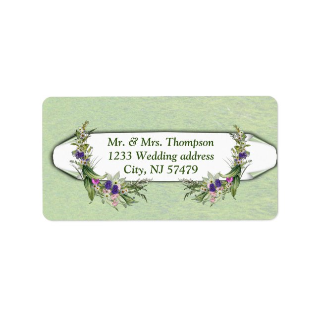 Midsummer Spring flowers Label (Front)