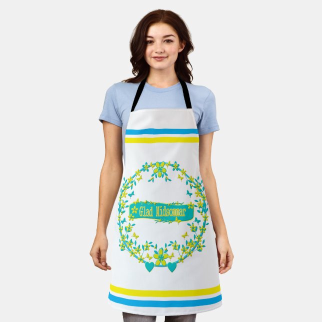 Midsummer symbol sweden apron (Worn)