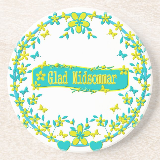 Midsummer symbol sweden coaster (Front)