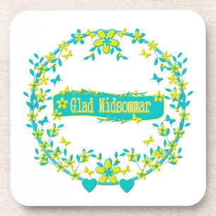 Midsummer symbol sweden coaster