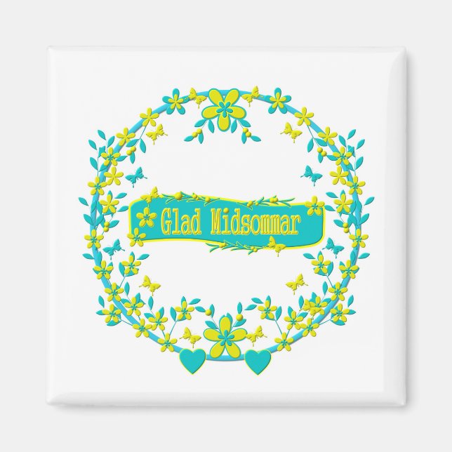 Midsummer symbol sweden magnet (Front)