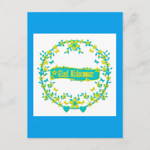 Midsummer symbol sweden postcard