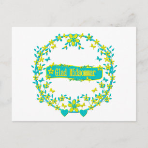 Midsummer symbol sweden postcard