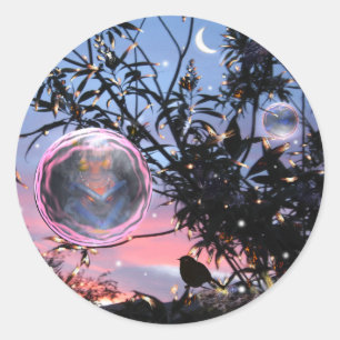 Midsummer's Eve and Fairy Bubbles! Classic Round Sticker