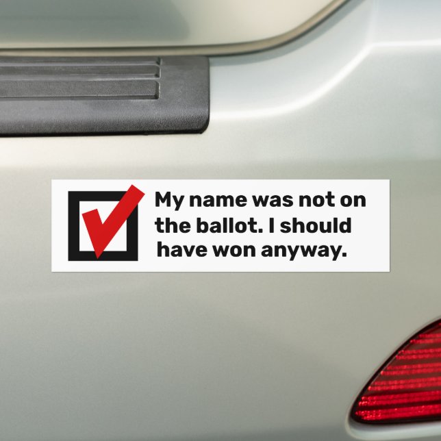 Midterm Election Humour 2022 Bumper Sticker (On Car)