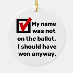 Midterm Election Humour 2022 Ceramic Ornament