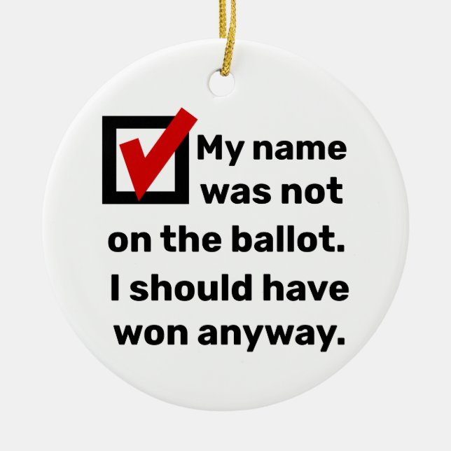 Midterm Election Humour 2022 Ceramic Ornament (Front)