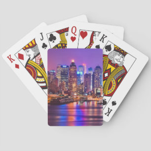 Midtown Manhattan at night with Empire Stae Playing Cards