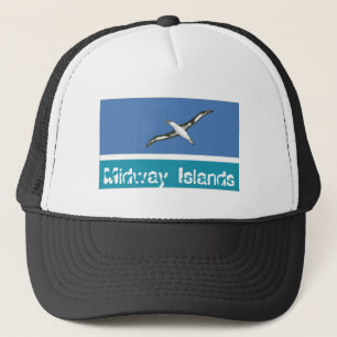 Midway Islands flag trucker mesh souvenir hat