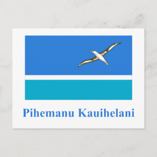 Midway Islands Flag with Name in Hawaiian Postcard