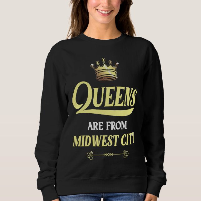 MIDWEST CITY   Home Roots Grown Born In City USA Sweatshirt (Front)