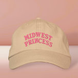 Midwest Princess Enbroidered Hat<br><div class="desc">Pink embroidery "MIDWEST PRINCESS" baseball cap,  available in a variety of colours and hat styles.</div>