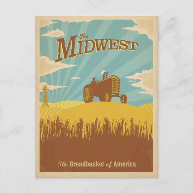 Midwest | The Breadbasket of America Postcard (Front)