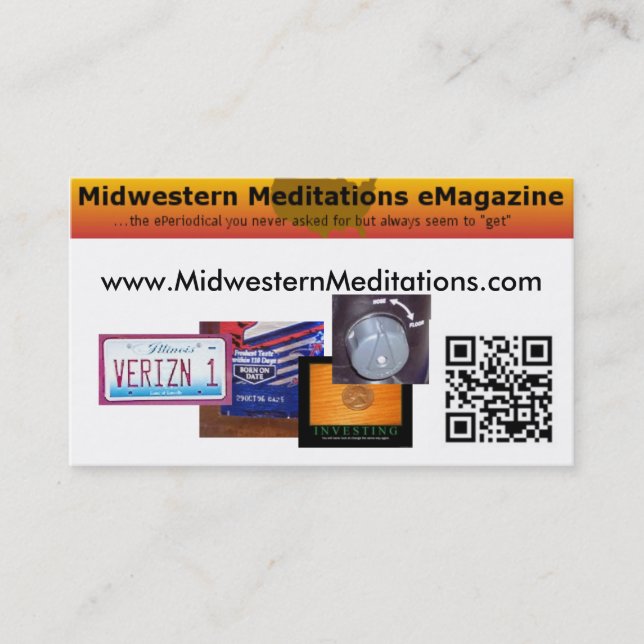 Midwestern Meditations Business Card (Front)