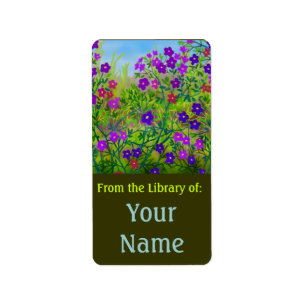 Midwestern Roadside Wildflowers Bookplate Label