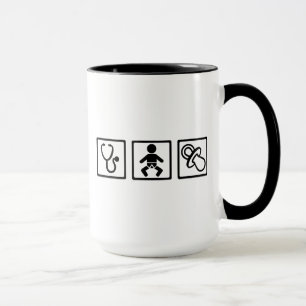 Midwife baby pacifier mug