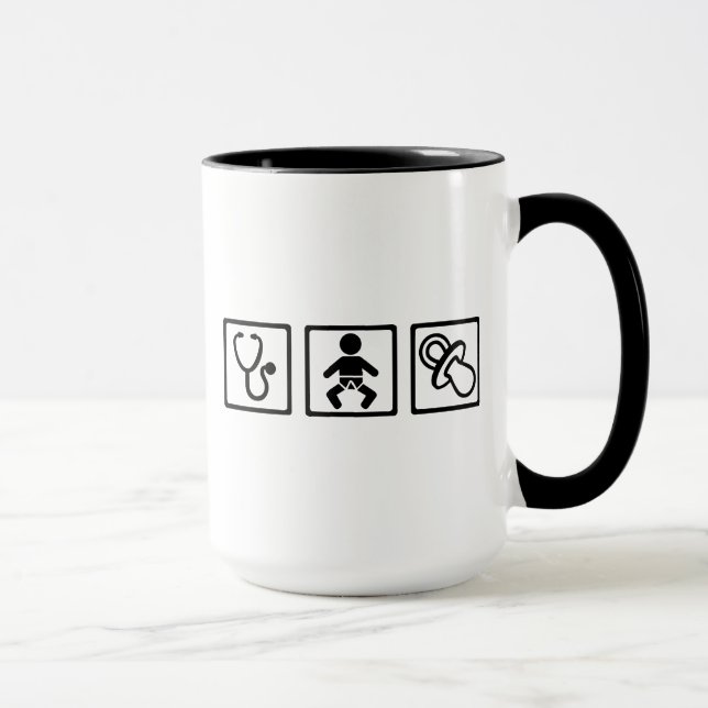 Midwife baby pacifier mug (Right)