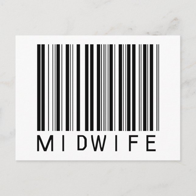 Midwife Bar Code Postcard (Front)