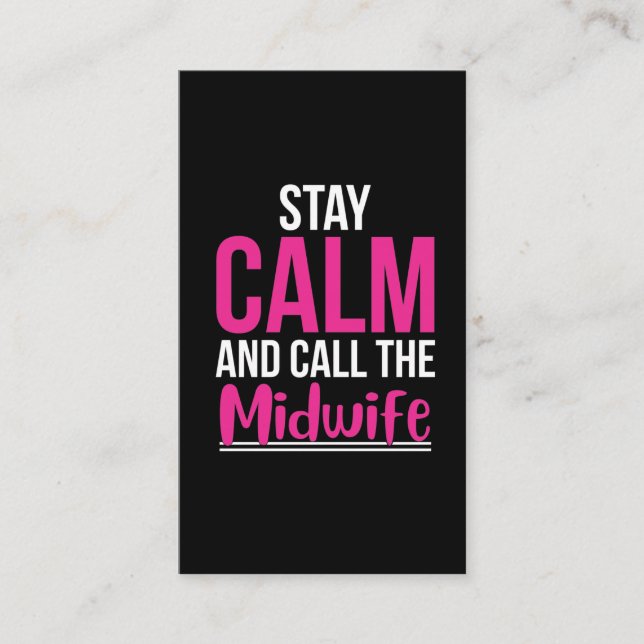 Midwife Call Funny Baby Deliver Doula Business Card (Front)
