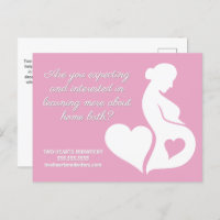 Midwife Doula Beautiful Pregnancy Business Pink