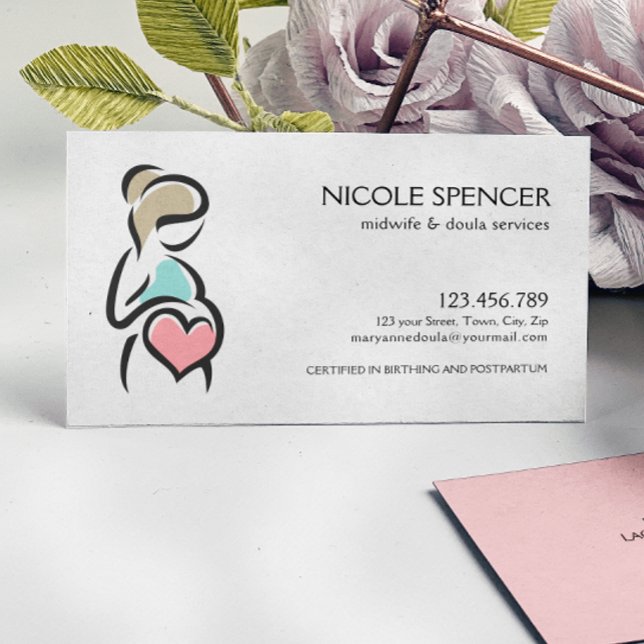  Midwife Doula Birth Coach Lactation Consultant Business Card (Creator Uploaded)